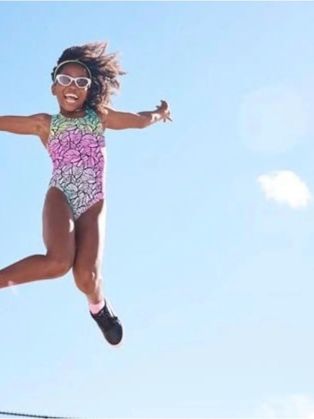 Girls' Puma Pastel Butterfly One-Piece Swimsuit